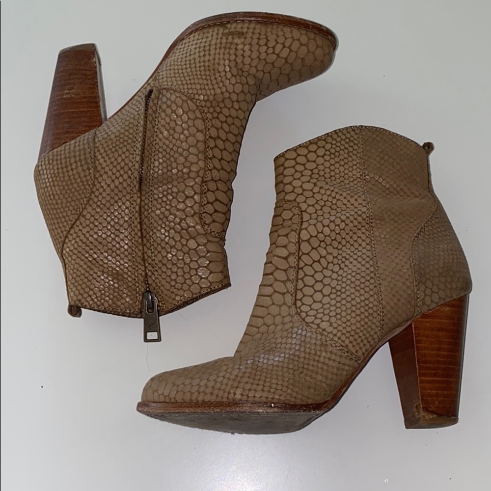 Closet Cleanout: Joie Dalton snakeskin Booties